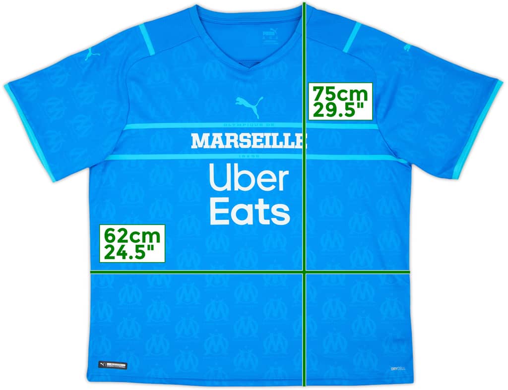 2021-22 Olympique Marseille Third Shirt - 9/10 - (XXL)