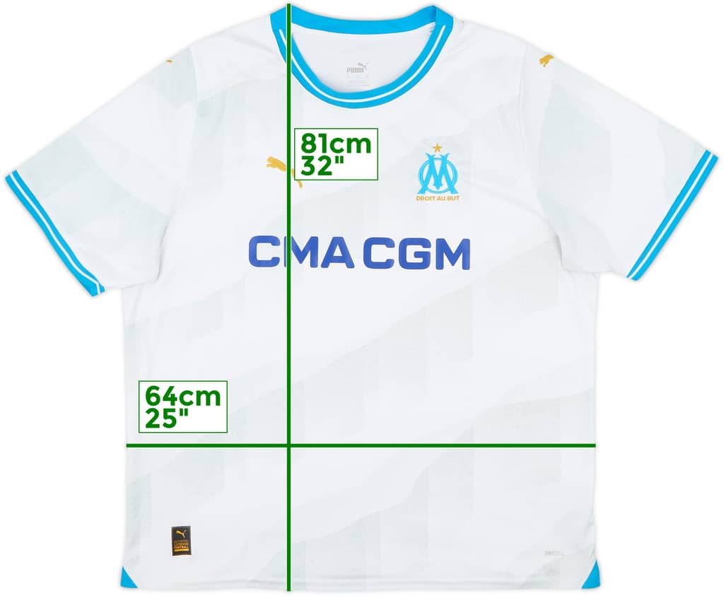 2020-21 Olympique Marseille Home Shirt - 10/10 - (XXL)