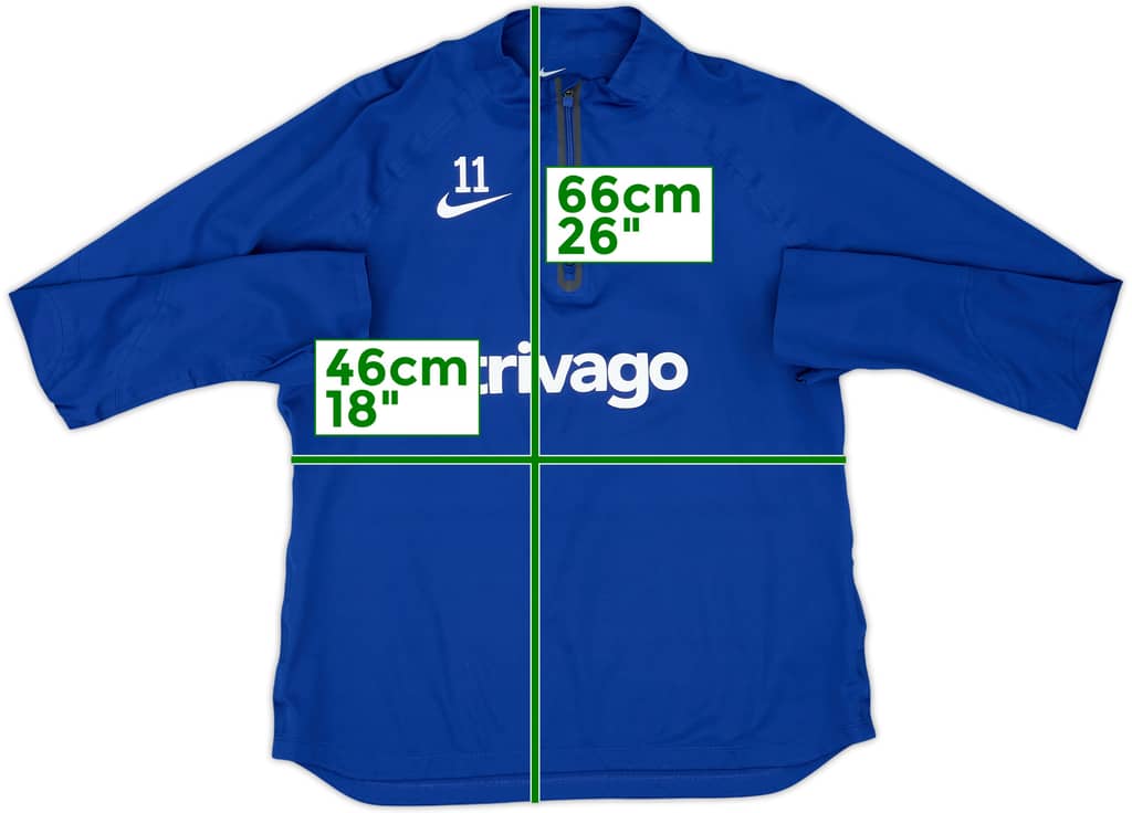 2022-23 Chelsea Player Issue Nike 1/4 Zip Drill Top #11 - 7/10 - (M)