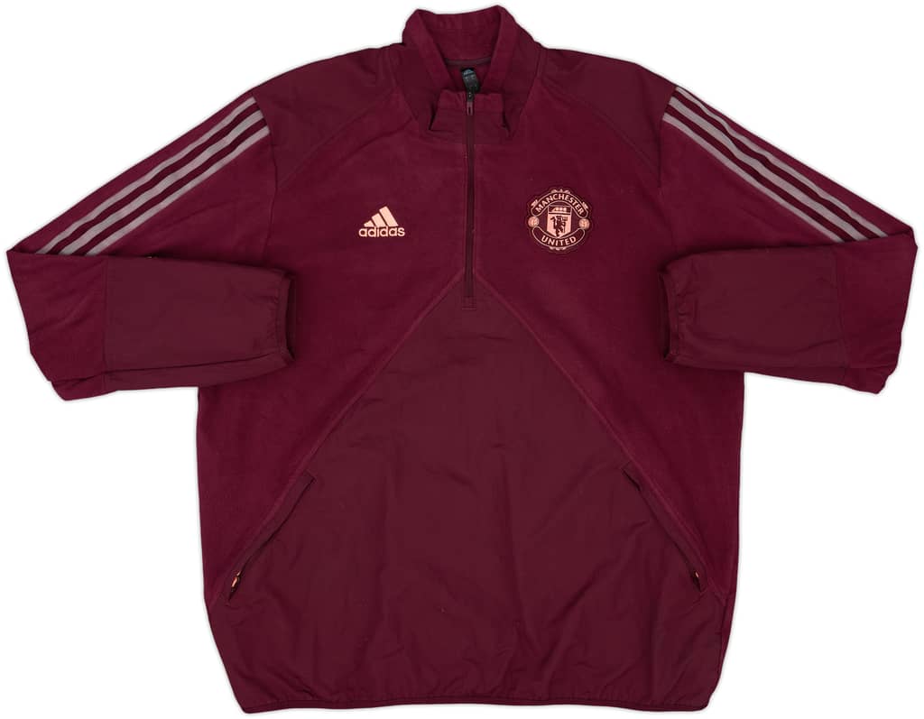 2020-21 Manchester United adidas 1/4 Zip Fleece Jacket - 8/10 - (XL)