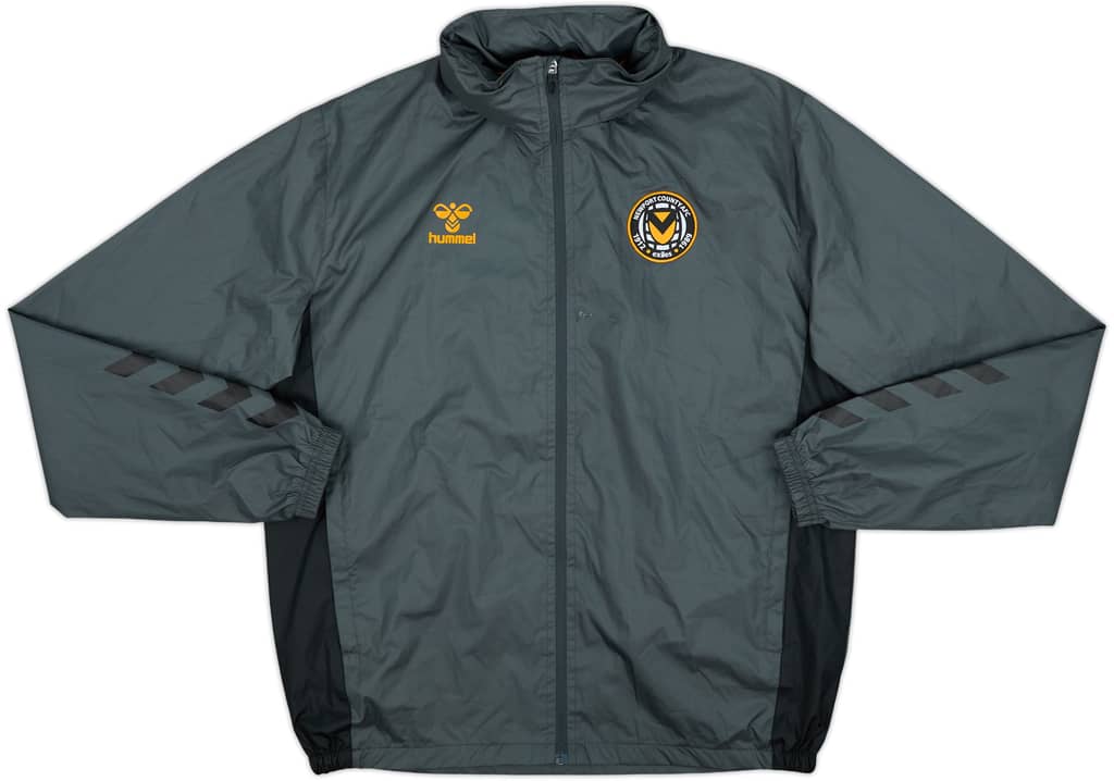 2020-21 Newport County Hummel Hooded Rain Jacket - 6/10 - (L)