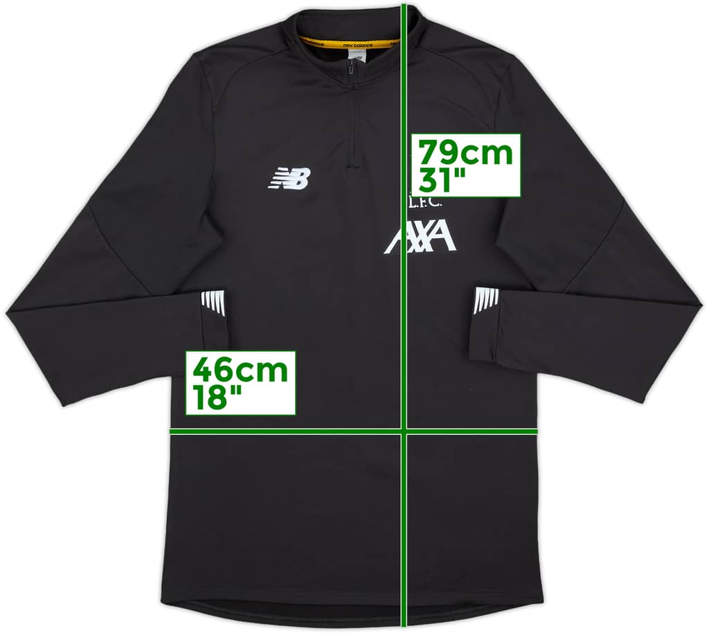 2019-20 Liverpool New Balance 1/4 Zip Drill Top - 10/10 - (M)