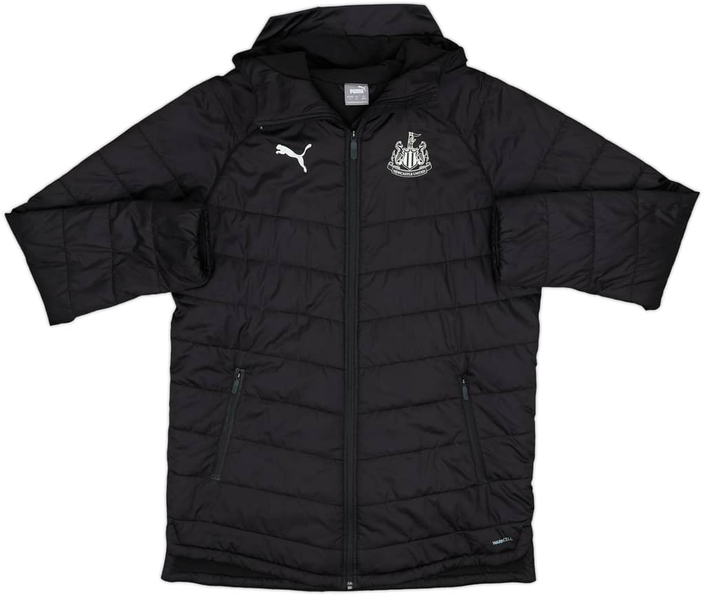 2019-20 Newcastle United Puma Hooded Padded Bench Coat - 8/10 - (M)