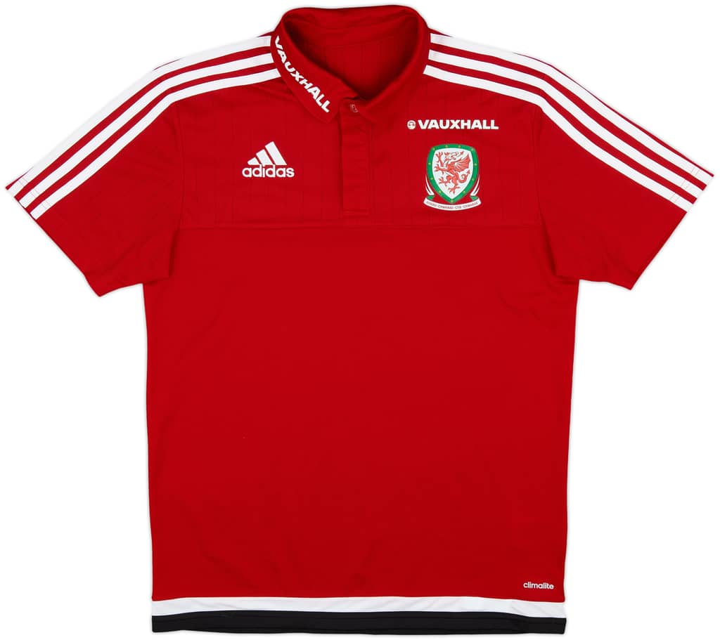 2015-16 Wales adidas Polo Shirt - 9/10 - (S)