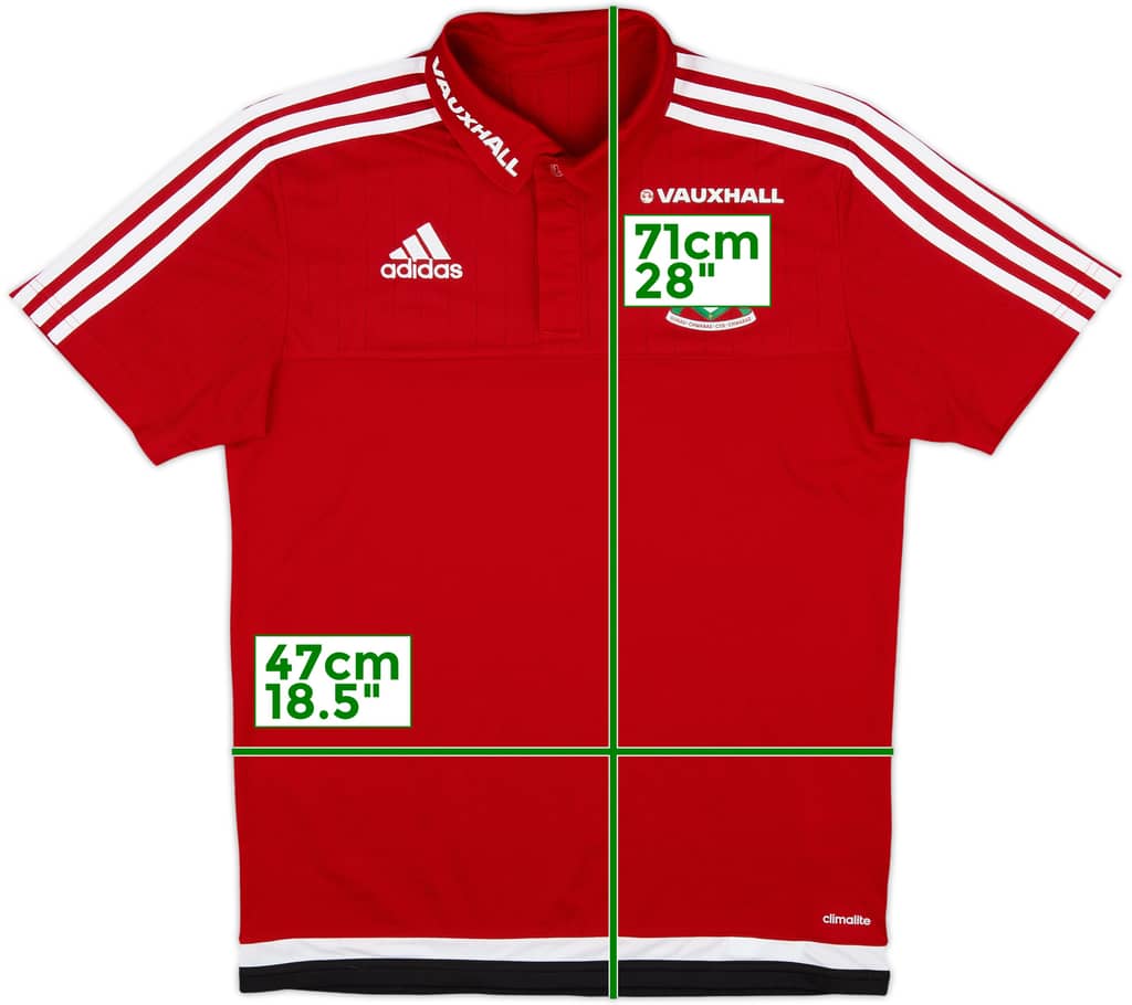 2015-16 Wales adidas Polo Shirt - 9/10 - (S)
