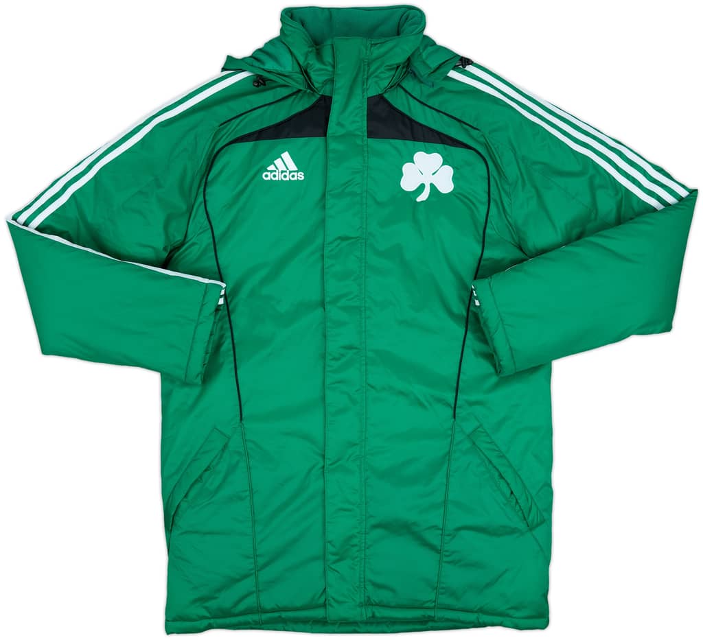 2010-11 Panathinaikos adidas Padded Bench Coat - 10/10 - (S)