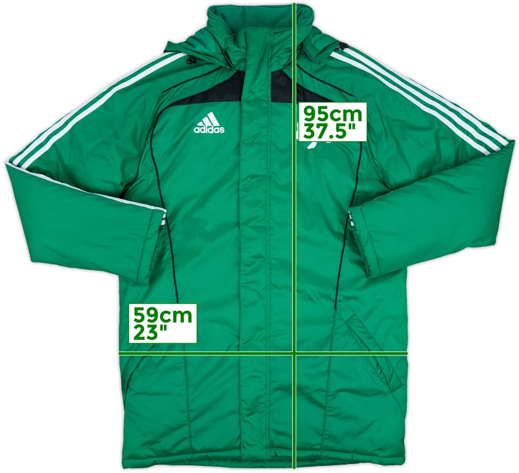 2010-11 Panathinaikos adidas Padded Bench Coat - 10/10 - (S)