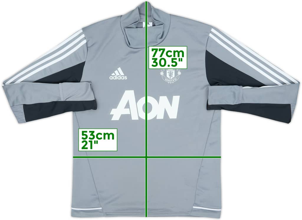 2017-18 Manchester United adidas Sweat Top - 10/10 - (M)