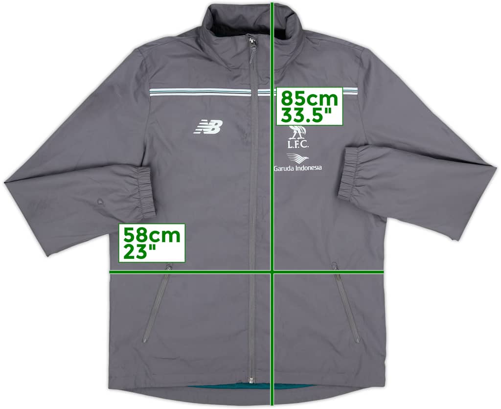 2015-16 Liverpool New Balance Hooded Rain Jacket - 7/10 - (M)