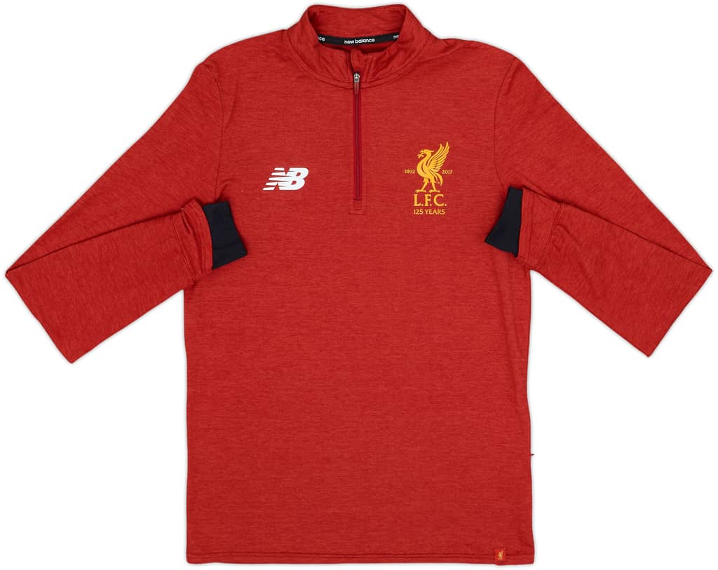2017-18 Liverpool New Balance 1/4 Zip Drill Top - 10/10 - (S)