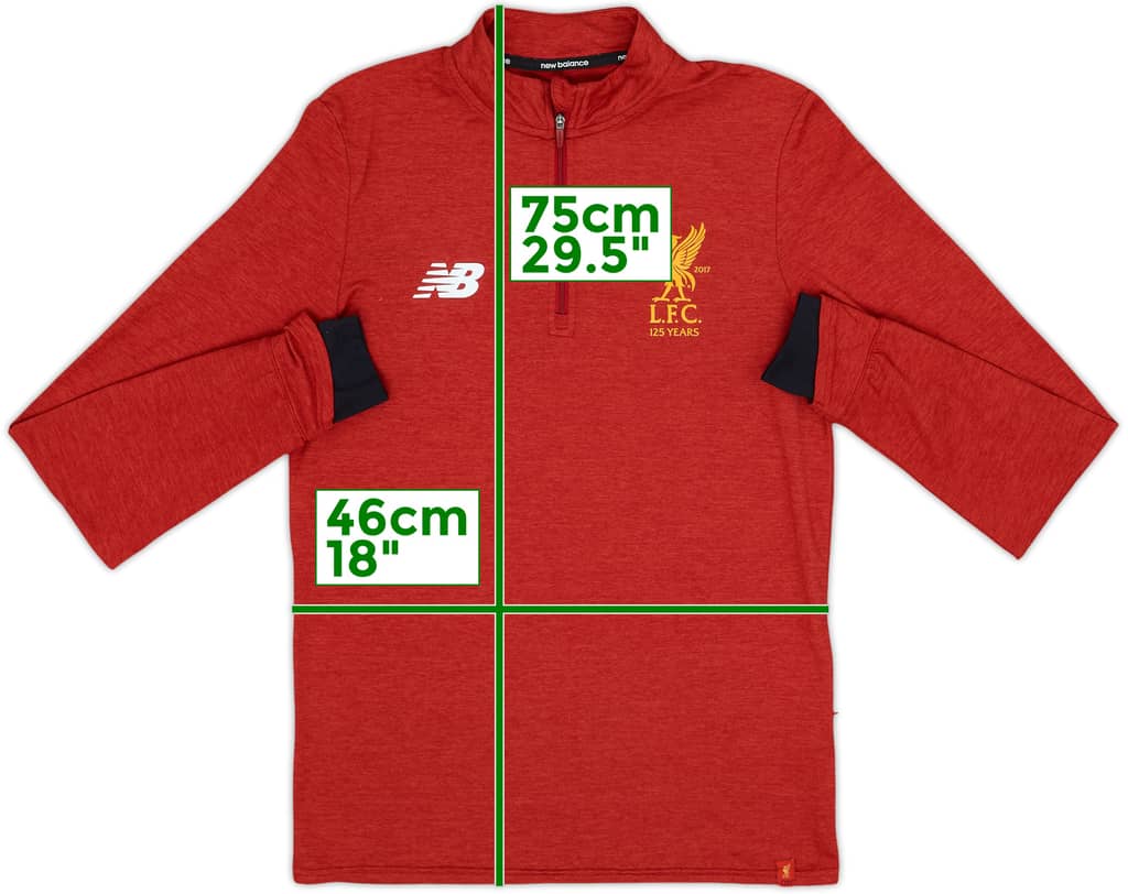 2017-18 Liverpool New Balance 1/4 Zip Drill Top - 10/10 - (S)