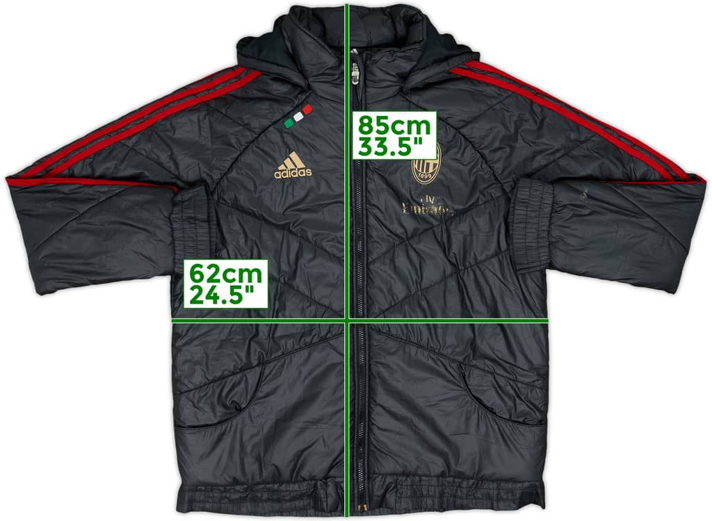 2011-12 AC Milan adidas Hooded Bench Coat - 5/10 - (L)