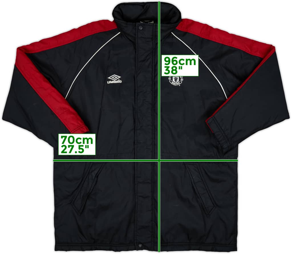 2000-01 Manchester United Umbro Padded Bench Coat - 7/10 - (XL)
