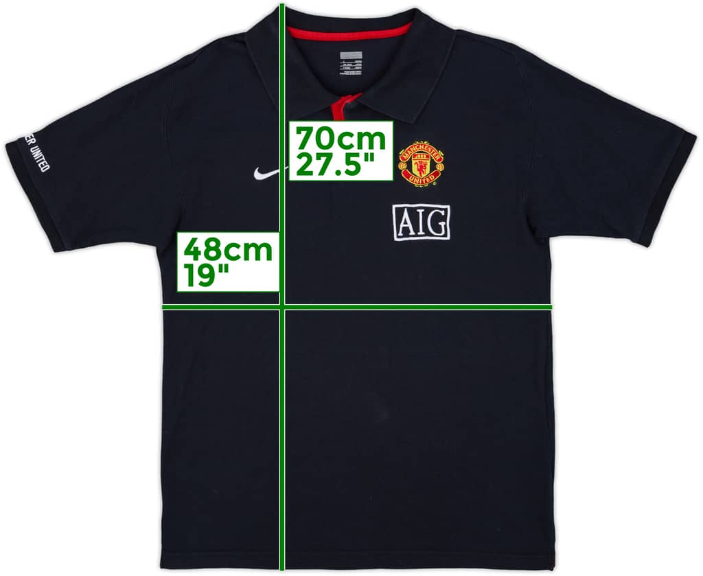 2008-09 Manchester United Nike Polo Shirt - 8/10 - (L)