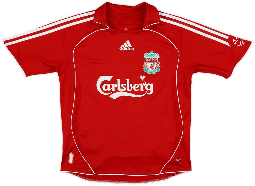 2006-08 Liverpool Home Shirt - 8/10 - (L.Boys)