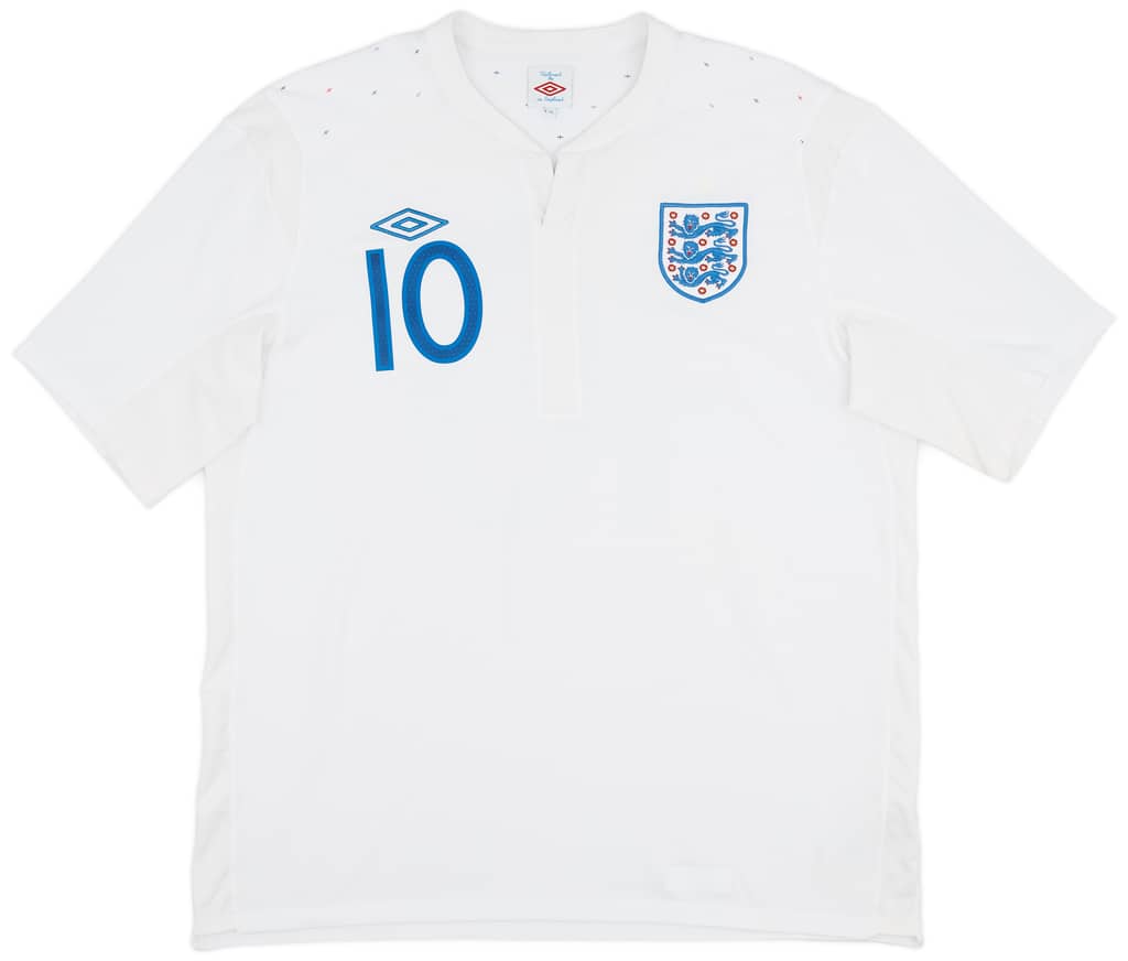 2010-11 England Home Shirt Rooney #10 - 7/10 - (XL)