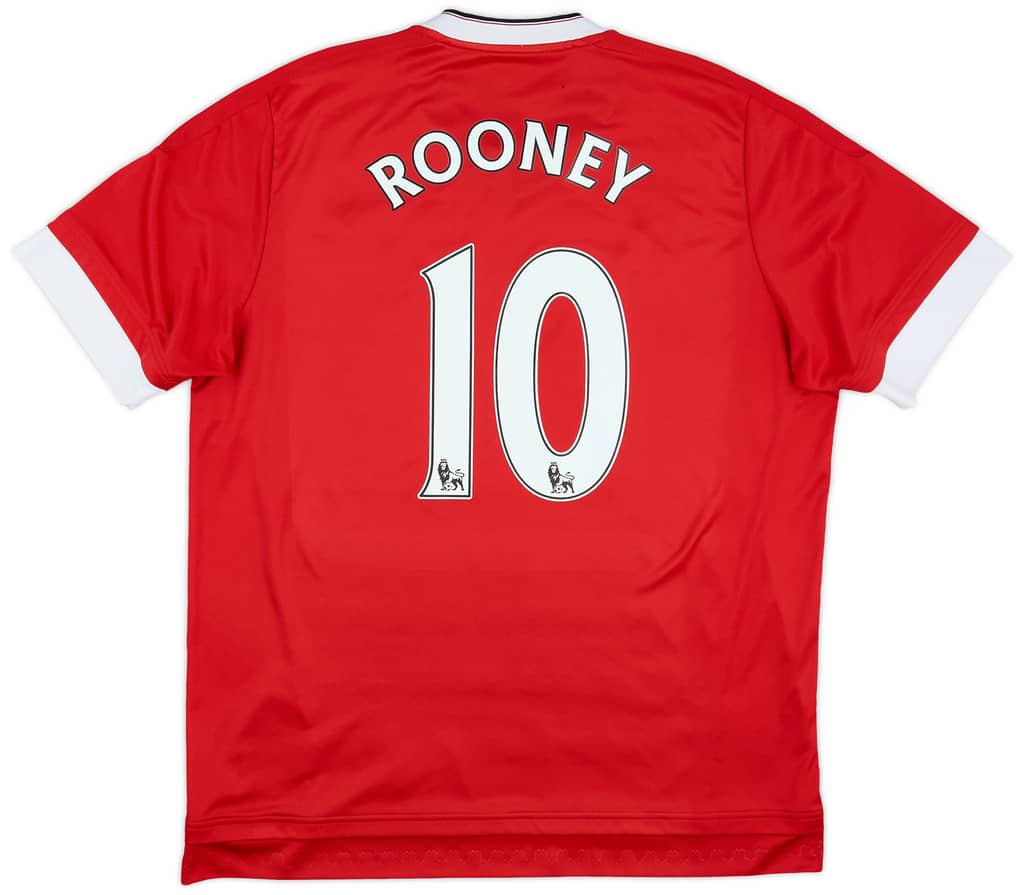 2015-16 Manchester United Home Shirt Rooney #10 - 6/10 - (XL)