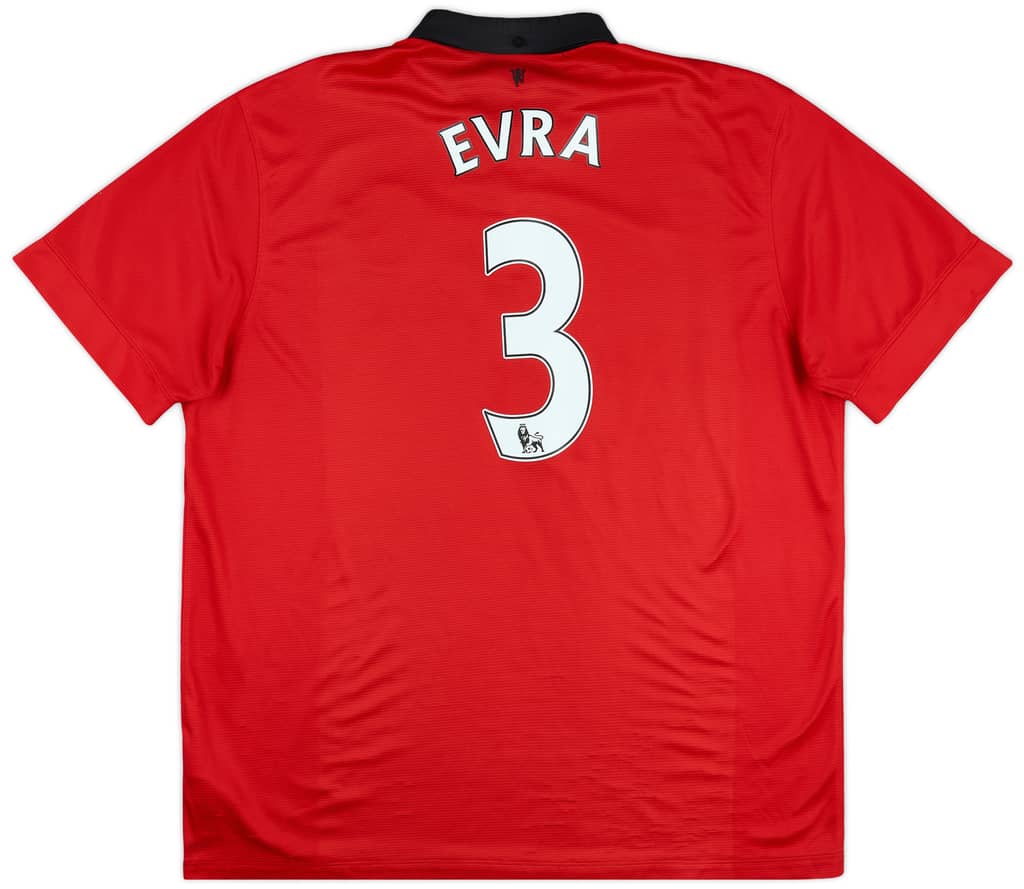 2013-14 Manchester United Home Shirt Evra #3 - 7/10 - (XXL)