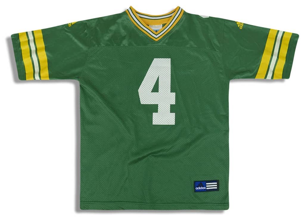 1997-00 Green Bay Packers Favre #4 adidas Jersey (Home) Y