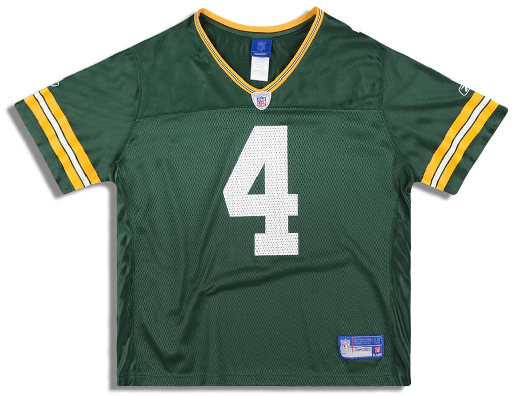2007 Green Bay Packers Favre #4 Reebok On Field Jersey (Home) Womens (XL)