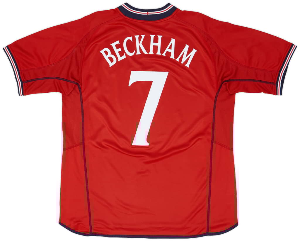 2002-04 England Away Shirt Beckham #7 - 6/10 - (XL)