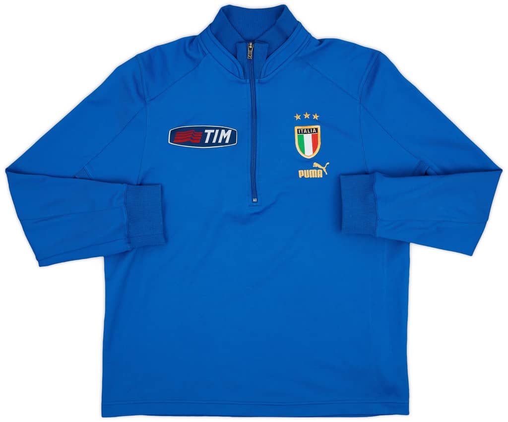 2004-06 Italy Player Issue Puma 1/2 Zip Drill Top - 8/10 - (XL)