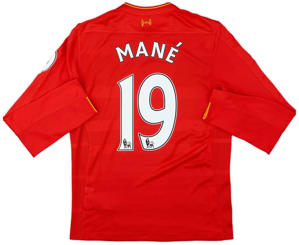 2016-17 Liverpool Home L/S Shirt Mane #19 - 7/10 - (S)