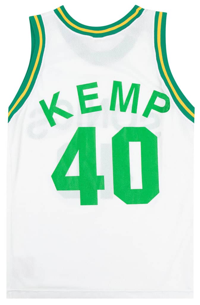 1991-95 Seattle Supersonics Kemp #40 Champion Jersey (Home) M