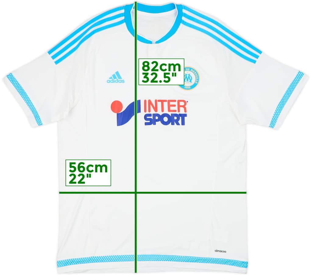2015-16 Olympique Marseille Home Shirt - 8/10 - (XL)