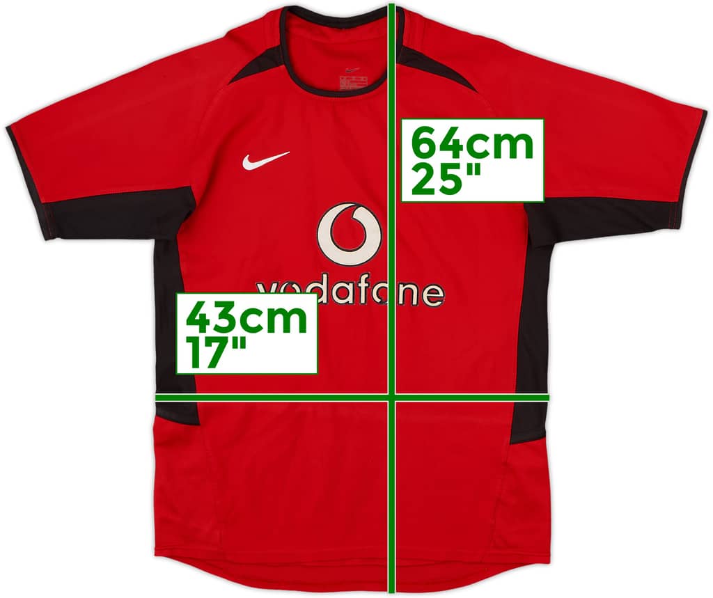 2002-04 Manchester United Home Shirt - 8/10 - (M.Boys)