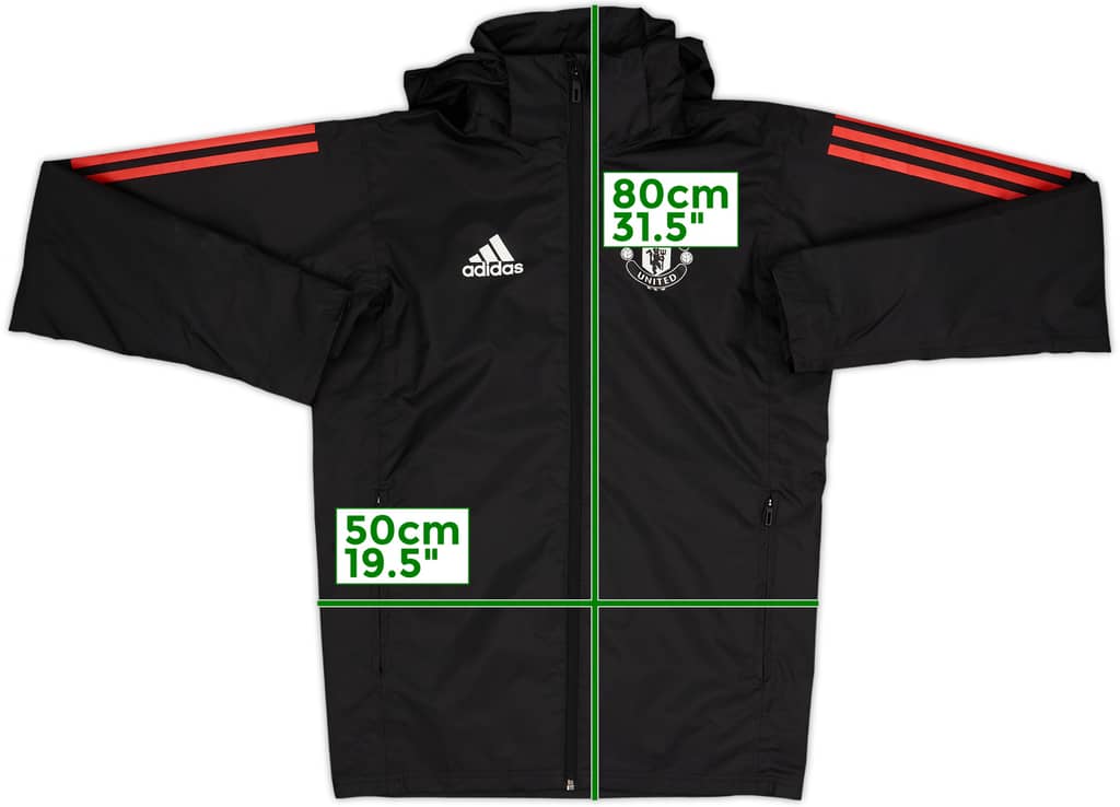 2017-18 Manchester United adidas Hooded Rain Jacket - 9/10 - (XS)