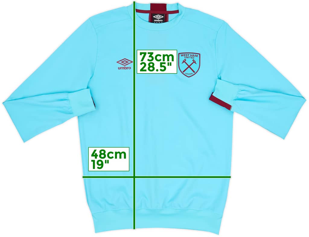 2018-19 West Ham Umbro Sweat Top - 10/10 - (S)