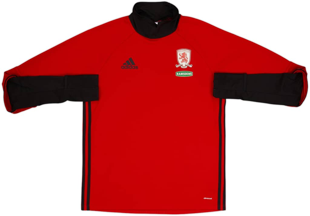 2016-17 Middlesbrough adidas Drill Top - 9/10 - (M)