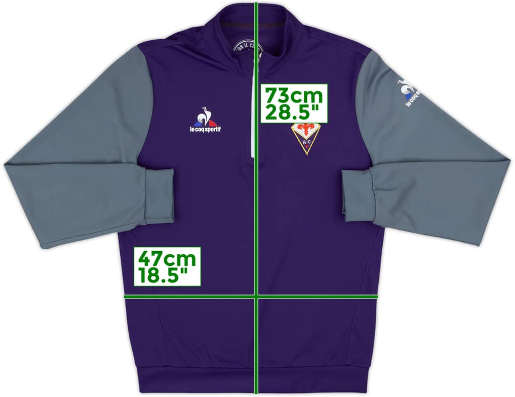 2018-19 Fiorentina Le Coq Sportif 1/4 Zip Training Top - 8/10 - (M)