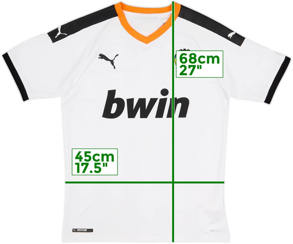 2019-20 Valencia Home Shirt - 8/10 - (S)