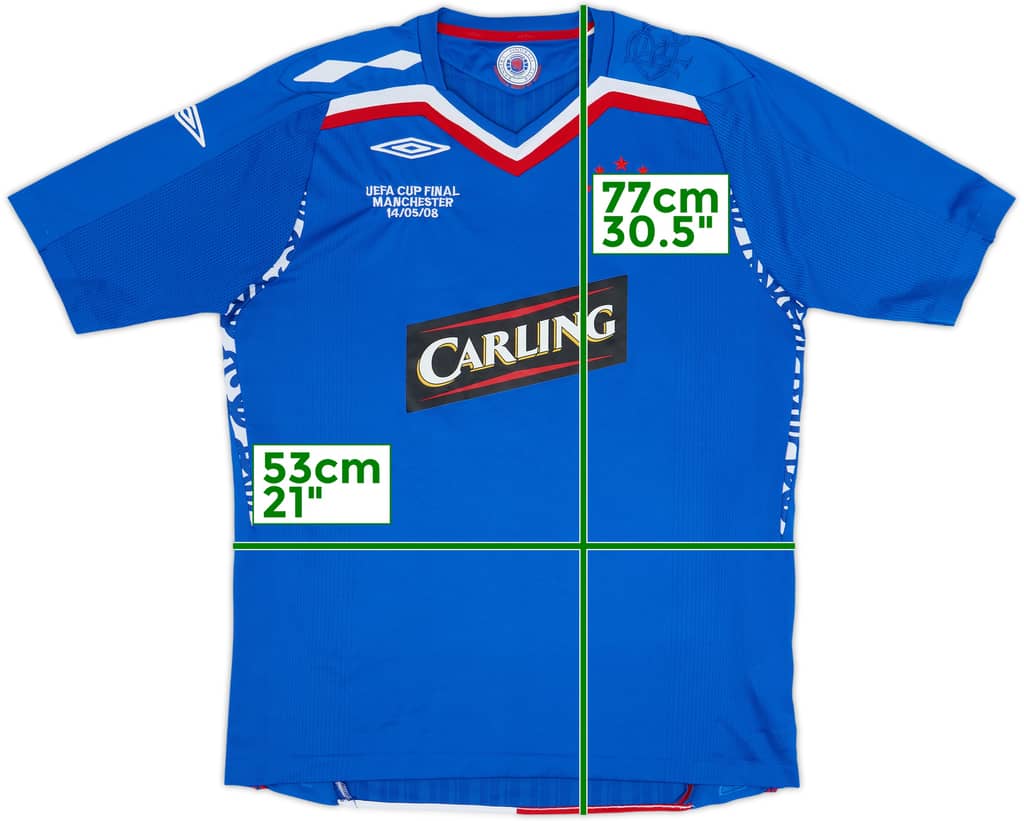 2007-08 Rangers Home Shirt - 8/10 - (L)