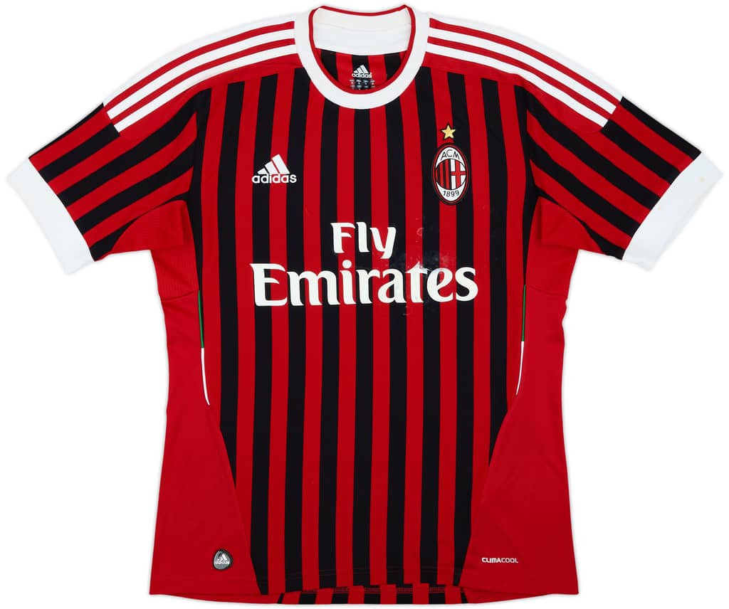 2011-12 AC Milan Home Shirt - 4/10 - (M)