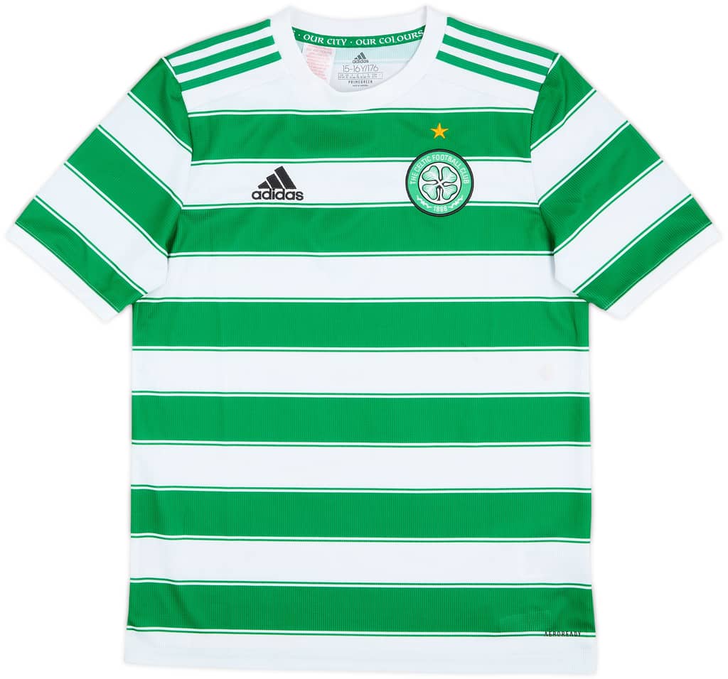 2021-22 Celtic Home Shirt - 8/10 - (XL.Boys)
