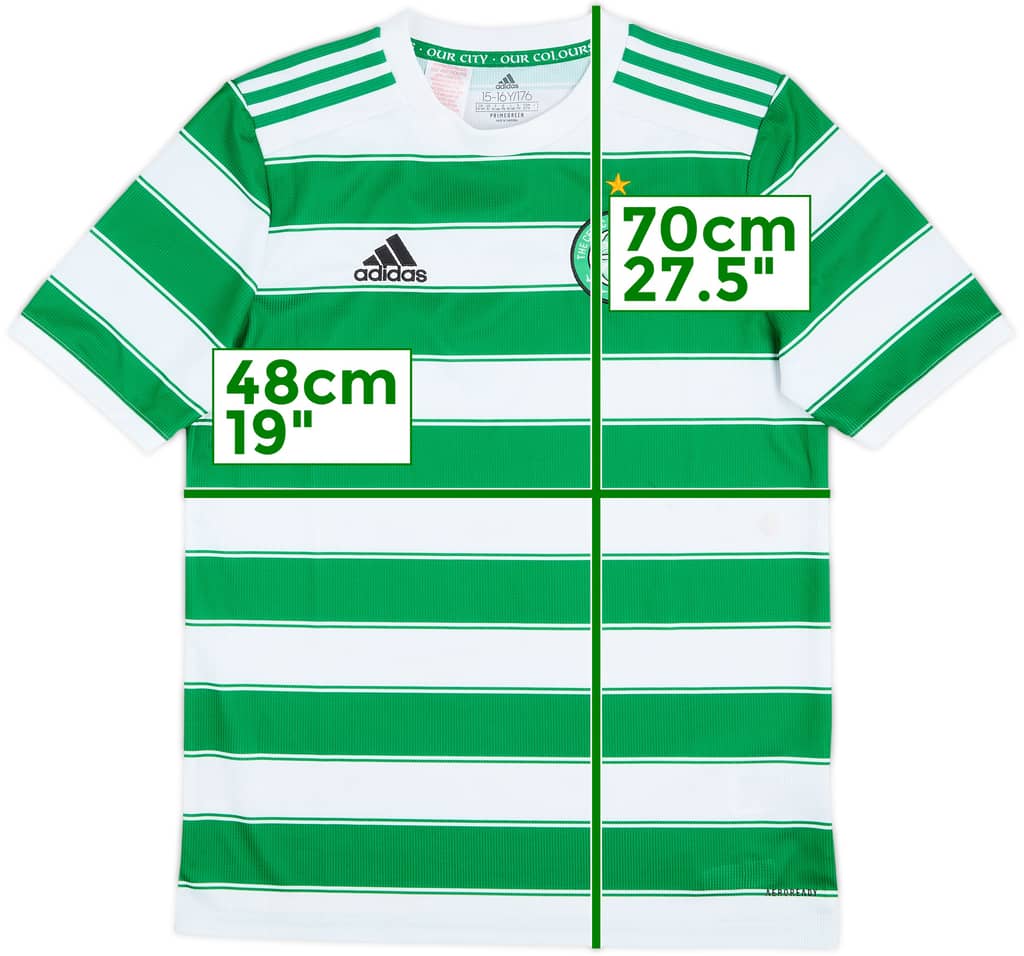 2021-22 Celtic Home Shirt - 8/10 - (XL.Boys)