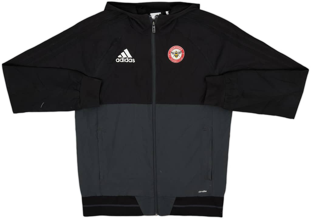 2016-17 Brentford adidas Hooded Track Jacket - 5/10 - (L.Boys)