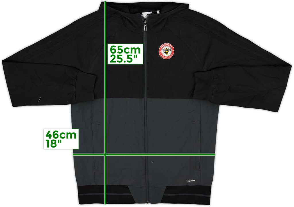 2016-17 Brentford adidas Hooded Track Jacket - 5/10 - (L.Boys)