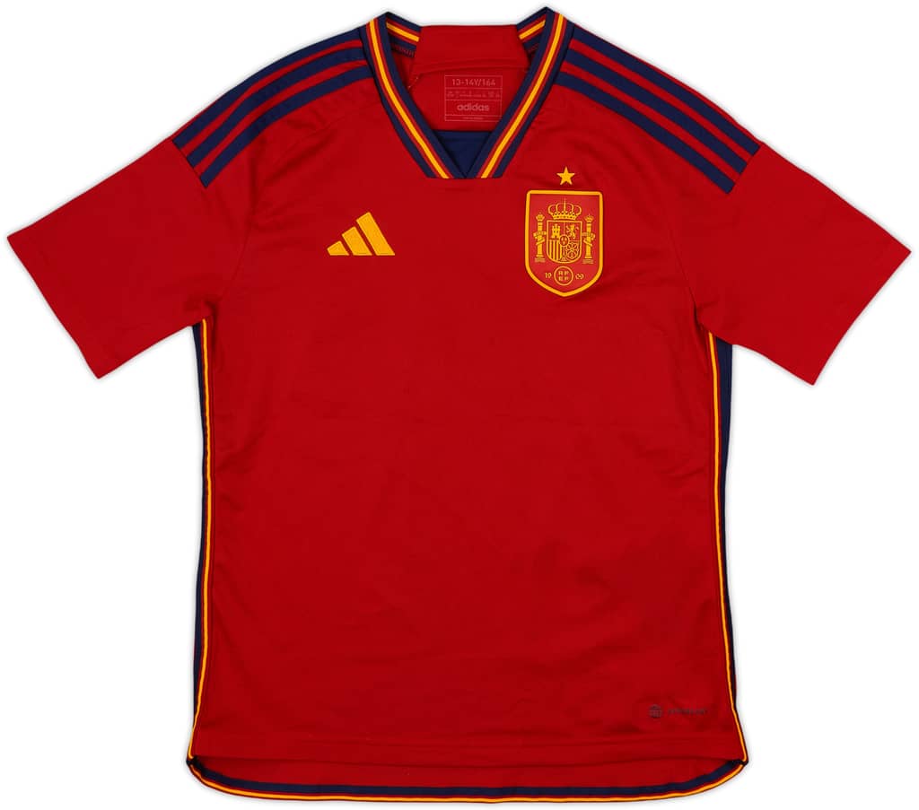 2022-23 Spain Home Shirt - 9/10 - (L.Boys)