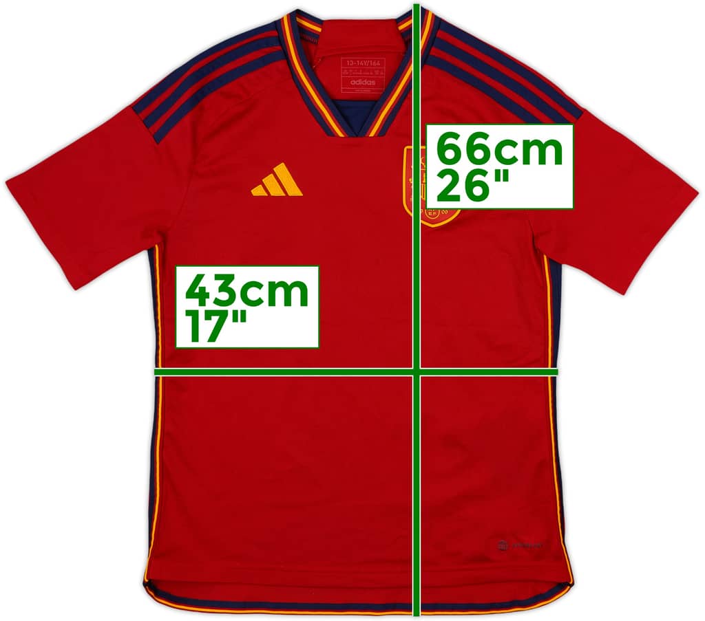 2022-23 Spain Home Shirt - 9/10 - (L.Boys)