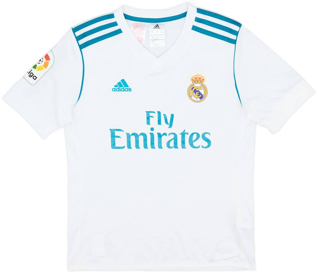 2017-18 Real Madrid Home Shirt - 9/10 - (M.Boys)
