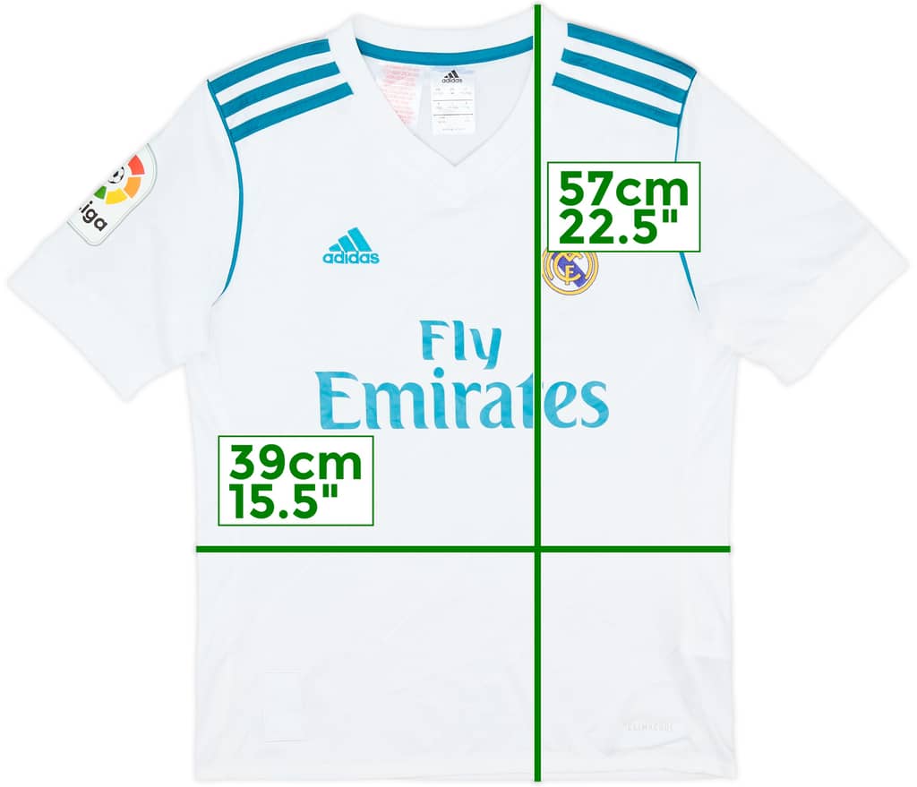 2017-18 Real Madrid Home Shirt - 9/10 - (M.Boys)