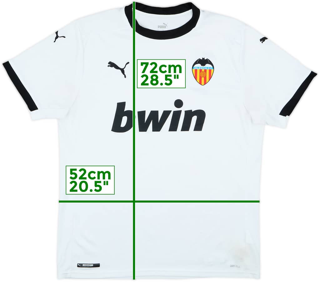 2020-21 Valencia Home Shirt - 7/10 - (L)
