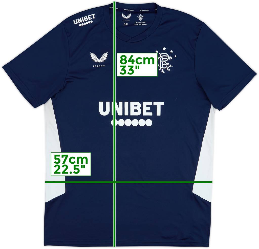 2020-21 Rangers Castore Training Shirt - 7/10 - (XXL)