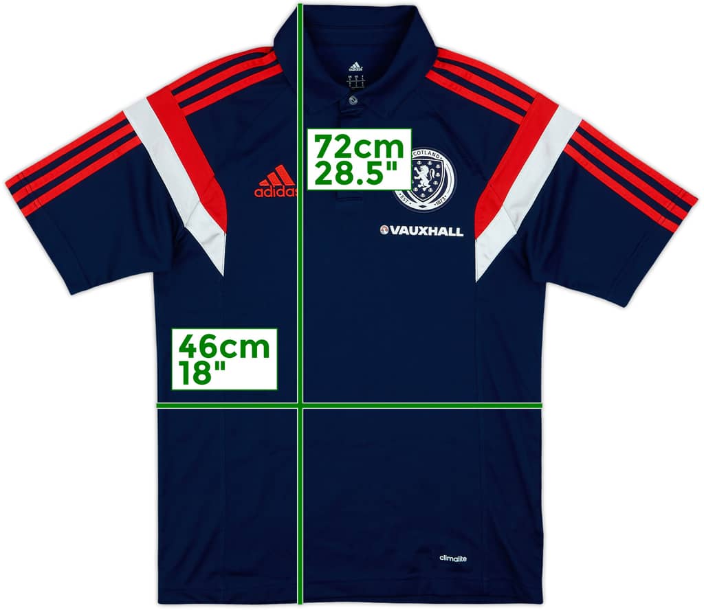 2014-15 Scotland adidas Polo Shirt - 9/10 - (S)