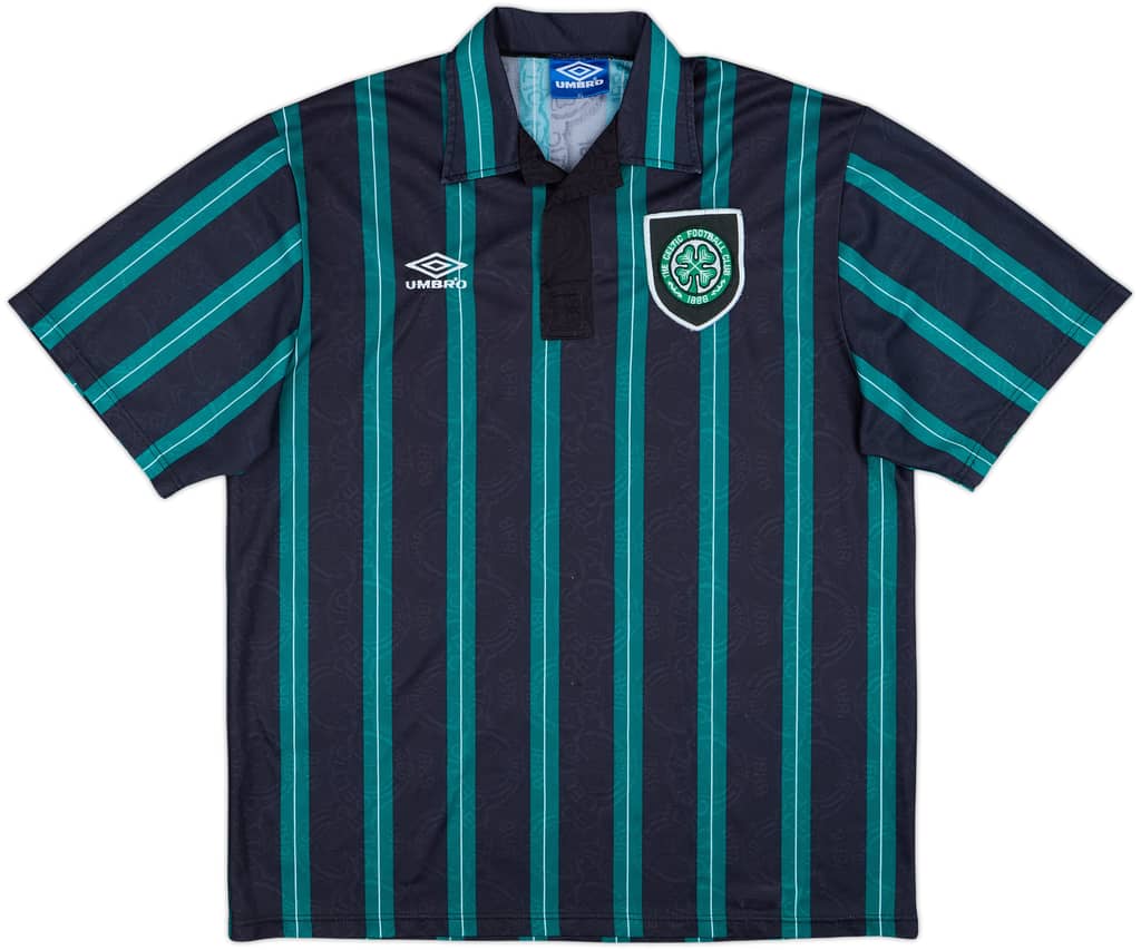 1992-93 Celtic Away Shirt - 8/10 - (XL)