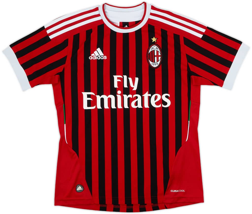 2011-12 AC Milan Home Shirt - 9/10 - (L.Boys)